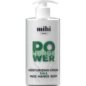 Mihi | Herbs Power | Hydraterende crème 3 in 1 | Gezicht | Handen | Lichaam | Stimuleert de collageensynthese | Huidregeneratie en verzachting| 300ML