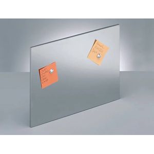 Zeller, magneetbord, roestvrij staal, 40 x 60 cm, zilver
