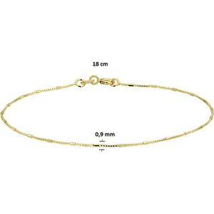 14k gouden armbandje venetiaans 0,9 mm 18 cm 4028263
