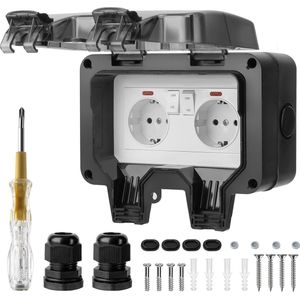 Lexium Buitenstopcontact - Buitenstopcontacten waterdicht - Tuinstopcontact - Contactdoos voor buiten