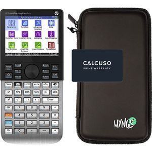 HP Prime G2 inclusief een WYNGS beschermhoes in zwart en uitgebreide garantie van CALCUSO