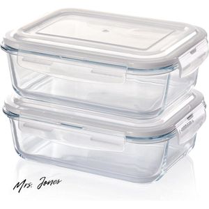 Mrs. Jones Vershoudbakjes 1520 ml - Ovenschaal Rechthoekig Luchtdichte containers .