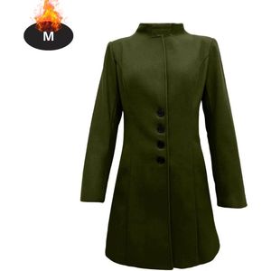 Bovista Mantel Dames - Tussenmantel - Jas - Mantelpakje - Trenchcoat - Overjas - Overcoat - Winter - Olijfgroen - S