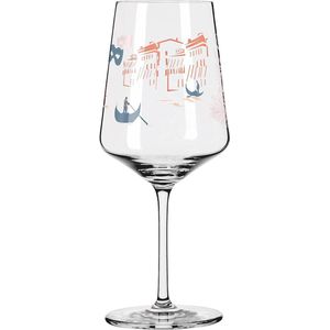 RITZENHOFF - Sommerrausch - Set van 4 Aperitiefglazen - Oranje Blauw Wit - 500 ml