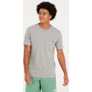 Protest Prtaston – T shirt Heren – Korte mouwen – Ronde hals – Dark Grey Melee