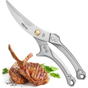 Keukengevogelteschaar Scherpe kippenbeenschaar van roestvrij staal met veiligheidsslot en veermechanisme voor het snijden van vlees, kippenbotten, vis en groenten