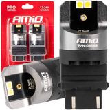 AMiO - LED CANBUS PRO serie 3157 P27/7W - Dagrijverlichting - Wit - 4x3030 SMD - 12/24V