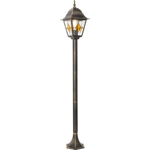 QAZQA antigua - Klassieke Staande Buitenlamp | Staande Lamp voor buiten - 1 lichts - H 117 cm - Goud - Buitenverlichting
