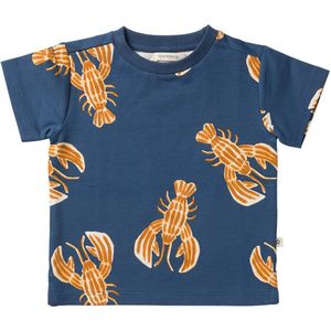 Langosta Relaxed Tee | Kreeftenprint | Blauw T-shirt jongens | Maat 80 t/m 140 | Your Wish