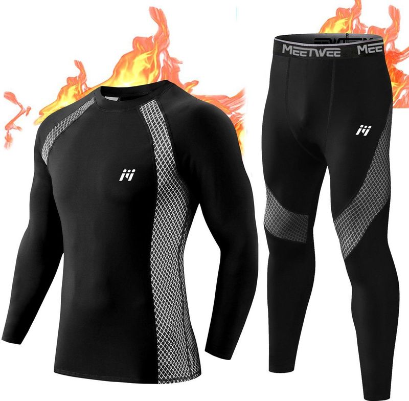 METHOO - Thermo-ondergoed - Zwart - Heren Set - Ademend en Comfortabel Basislaag