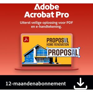 Adobe Acrobat Pro - 12 Maanden - 1 Apparaat - Meertalig - PC/MAC Download