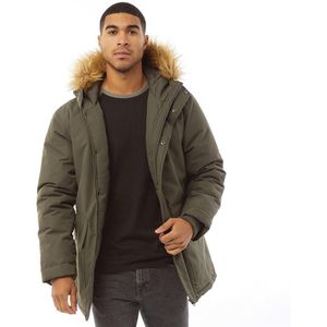 French Connection Heren dikke warme stoere Parka Jas Khaki maat XXL