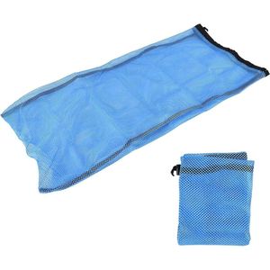 Inpakzak voor flippers - Zwarte/blauwe snorkelnetzak voor duikers .