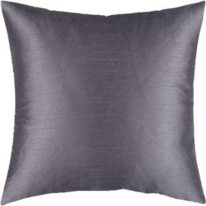 Luxe sierkussen zijdelook grijs - 40 x 40 cm - polyester - wonen - interieur - woonaccessoires