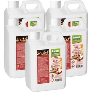 KieselGreen 25 Liter Bio-Ethanol met Kaneel/Appel Aroma - Bioethanol 96.6%, Veilig voor Sfeerhaarden en Tafelhaarden, Milieuvriendelijk - Premium Kwaliteit Ethanol voor Binnen en Buiten