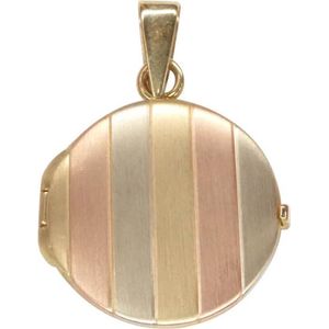 Tri color gouden medaillon hanger