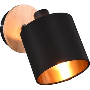 LED Wandspot - Wandverlichting - Torna Torry - E14 Fitting - Rond - Mat Bruin - Aluminium