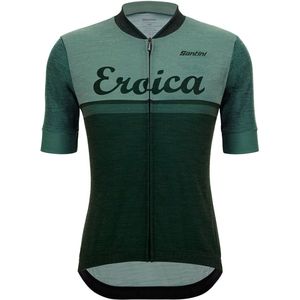 Santini Eroica Valle Wool Jersey Fietsshirt (Heren |groen)