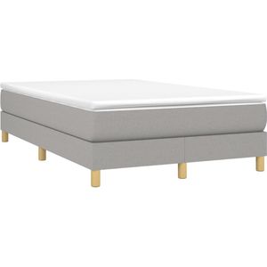 vidaXL-Boxspring-met-matras-stof-lichtgrijs-120x190-cm