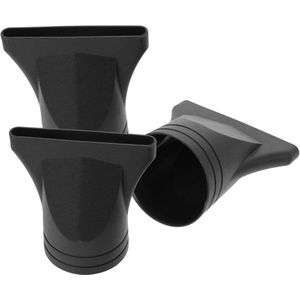 3 Stuks Professionele Föhn Nozzles voor Kappers - Breed Ontwerp - Speciaal voor 4.5Cm Diameter - Haarstyling Accessoires - Breed Mondstuk - Vervanging - Smalle concentraator - Plat haardrogen - Universeel - Mondstuk - Zwart