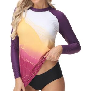 Dames Rash Guard met Lange Mouwen - UV Bescherming en Sneldrogend Zwemshirt