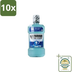 10 x Listerine – Mondwater – Total Care – Bescherming tegen tandsteen – 500 ml - Grootverpakking - Koffie - Koffiezetapparaat - Koffiezetapparaat