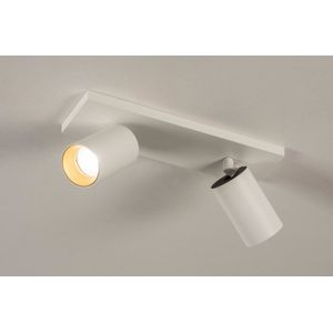 Lumidora Opbouwspot 31250 - DANI - 2 Lichts - GU10 - Wit - Goud - Metaal - Badkamerlamp - IP21