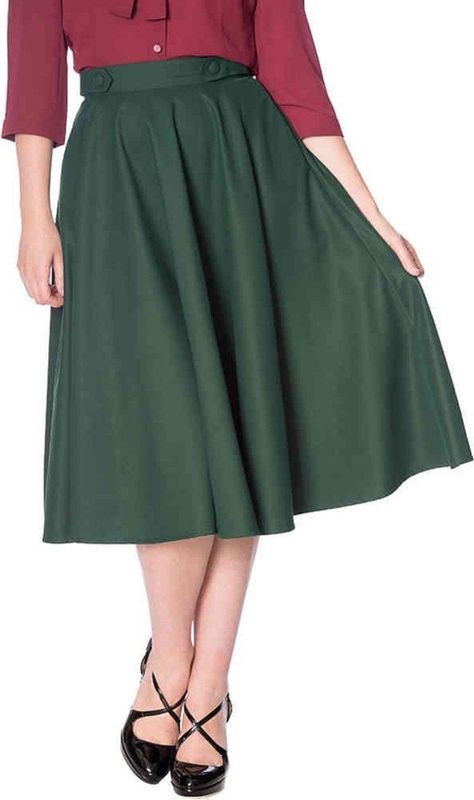 Dancing Days - DI DI SWING Rok - XS - Donkergroen