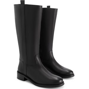 Jilsen Dames Laarzen Brede Schacht en Laarzen Brede Kuiten Kim in Zwart Kuitomtrek 52 cm, schoenmaat 38