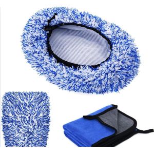 Auto Reinigingsborstel, Sterke Waterabsorptie Auto Reinigingsborstel Set Inclusief 2 Wasdoeken, Borstelhoes, Auto Was Handschoen, Krassenvrije Microvezel Auto Reinigingsset voor Auto Zorg