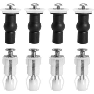 Toiletzitting Bevestigingsset - 8 Stuks - Schroeven voor Toiletzitting - Rubberen Bevestiging