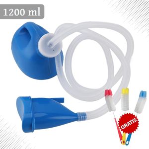 Urine Container – Urinaal – Urinebeker – Inclusief 3 Gratis Schoonmaakborstels – Ideaal voor Vrouwen – Plasfles 1200 ml