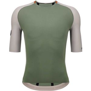 Santini Pelle Stelth Fir Slip-on Korte Mouw Wielertrui Groen XL Man