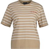 Gant Logo Striped T-shirt Met Korte Mouwen