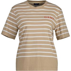 Gant Logo Striped T-shirt Met Korte Mouwen