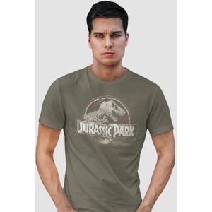 T-shirt Jurassic Park - Classic Logo Cracked