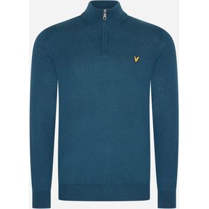 Lyle & Scott Cotton merino quarter zip jumper - apres navy