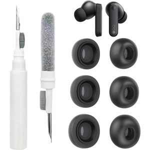 3 Pairs Airpods Pro 2 Earbuds - Hoofdtelefoon - Schoonmaakset - Geluiddempende Gaten - Zachte Siliconen Vervangtips - Antislip voor Airpods Pro/Airpods Pro 2