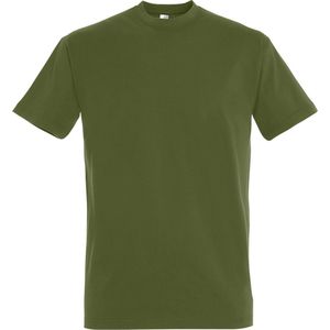 SOLS Heren Keizerlijke Zwaargewicht T-Shirt met korte mouwen (Donkere Khaki)
