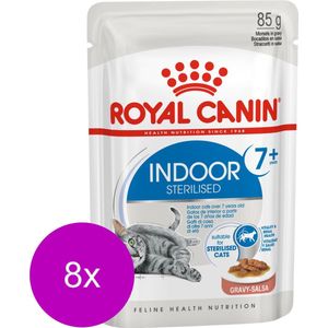 Royal Canin Indoor 7+ In Gravy - Kattenvoer - 8 x 12 x 85 g
