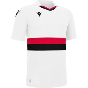 Macron Charon Eco Shirt Korte Mouw Heren - Wit / Rood / Zwart | Maat: XXL