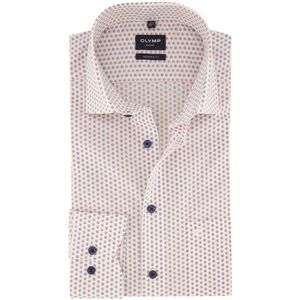 Olymp - Modern Fit - Overhemd - Wit Roze Blauw - Katoen