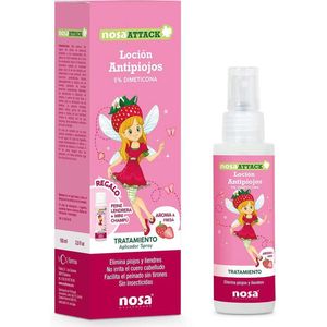 NosaAttack Anti-luizen lotion aardbeigeur incl. gratis luizenkam