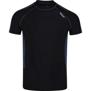 Regatta, Rash Guard Korte Mouw Heren UV Shirt, Zwart, Maat XL