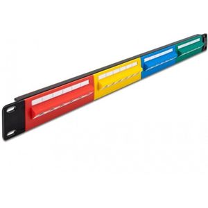 Delock - 19 inch Patch Panel - 24 Poort - Rood - CAT5e, 1U, Metaal/Plastic