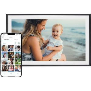 Digitale Fotolijst 15 Inch - WiFi, Touchscreen en Smartphone Bediening - Perfect Cadeau voor Vrienden en Familie