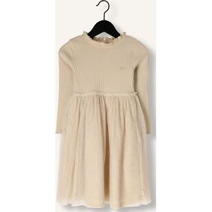 Your Wishes Rib Knit Tule Dress Meisjes - Jurk - Creme - Maat 92