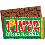Tony's Chocolonely Melk Hazelnoot Chocolade Reep - 180 gram