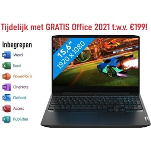 Lenovo IdeaPad Gaming 3 - Laptop - 15.6 inch - Tijdelijk met GRATIS Office 2021 t.w.v. €199 (verloopt niet, geen abonnement)