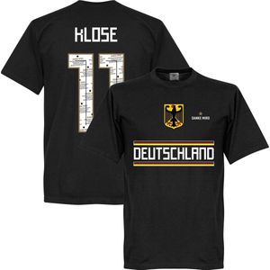 Duitsland Danke Miro Klose Team T-Shirt - Zwart - 5XL